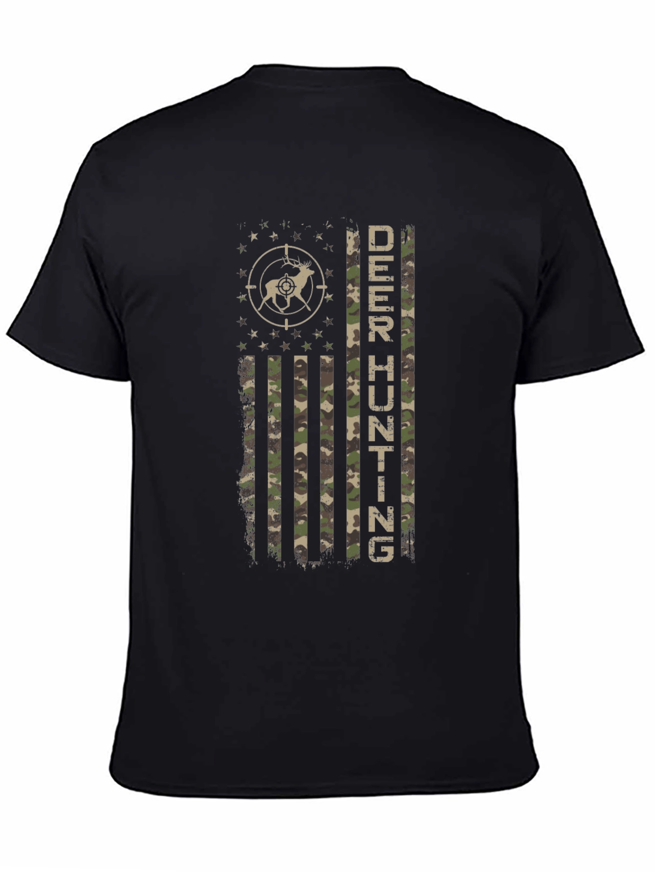 Deer Hunting Camo Flag T-Shirt