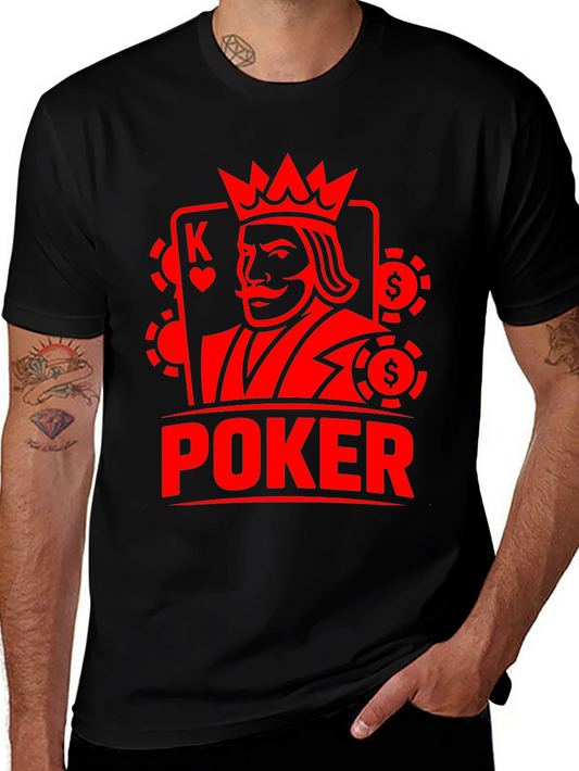 Poker King Graphic Tee - Casino Card Game Shirt