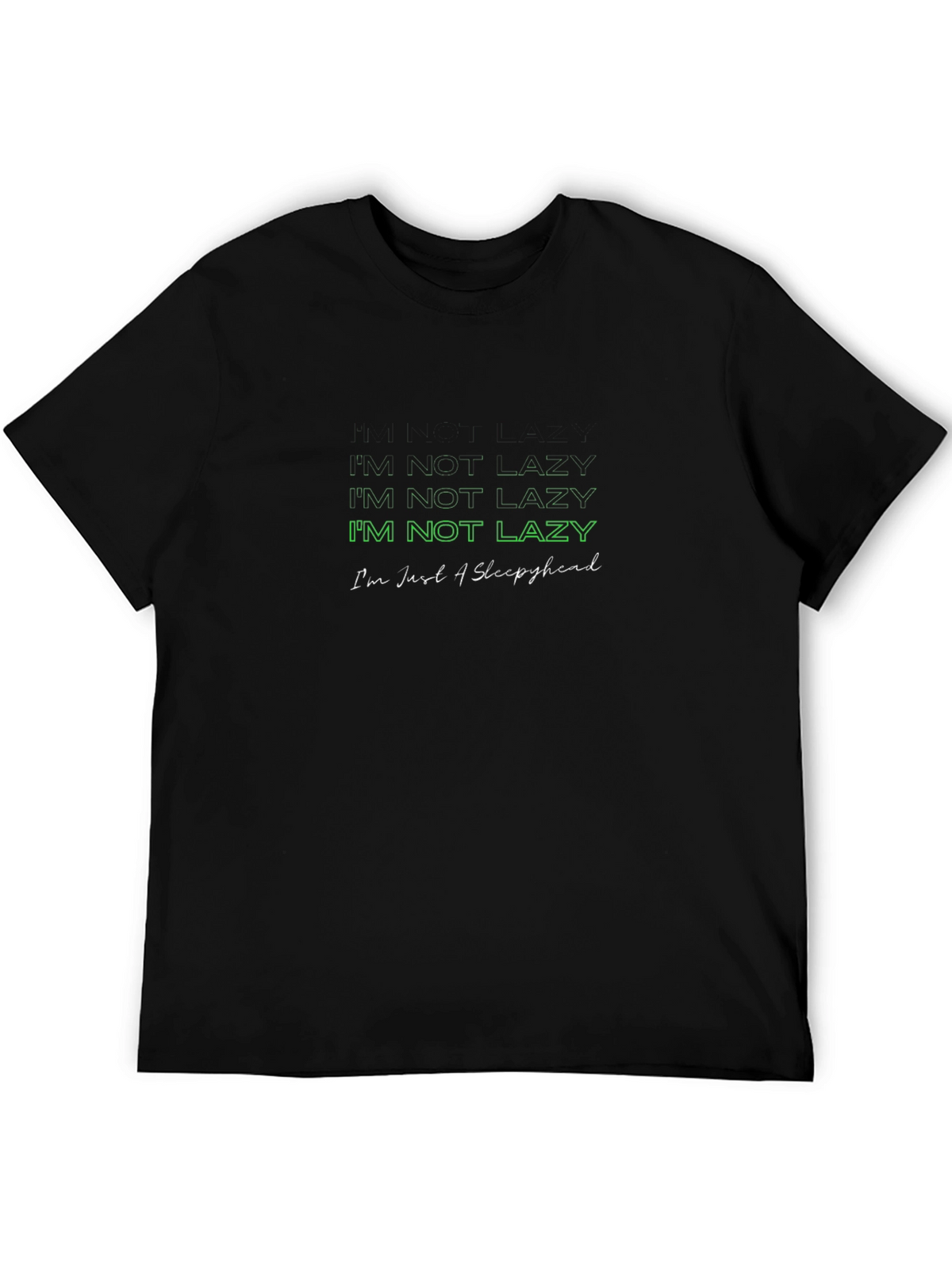 Im Not Lazy Black T-Shirt
