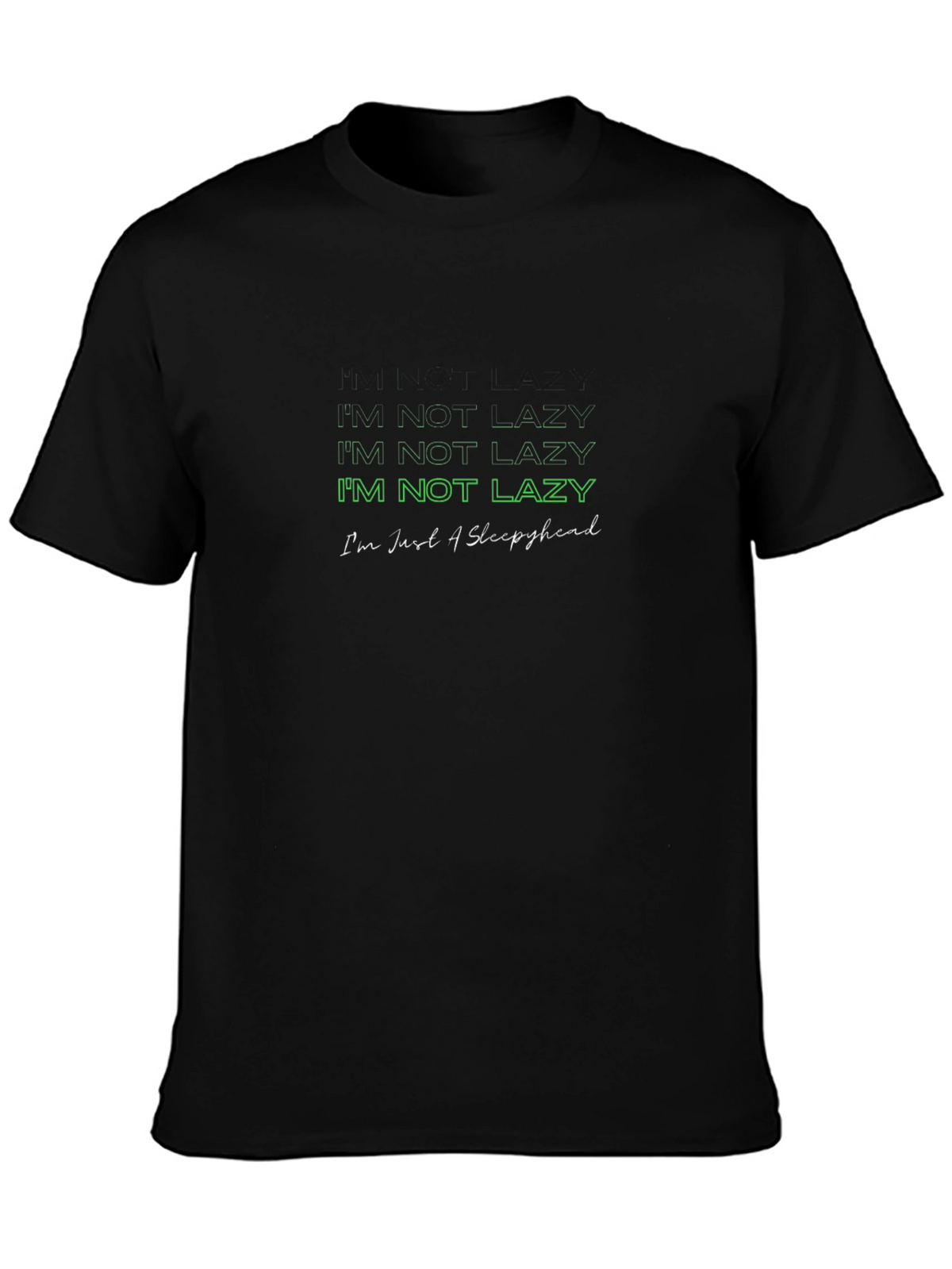 Im Not Lazy Black T-Shirt