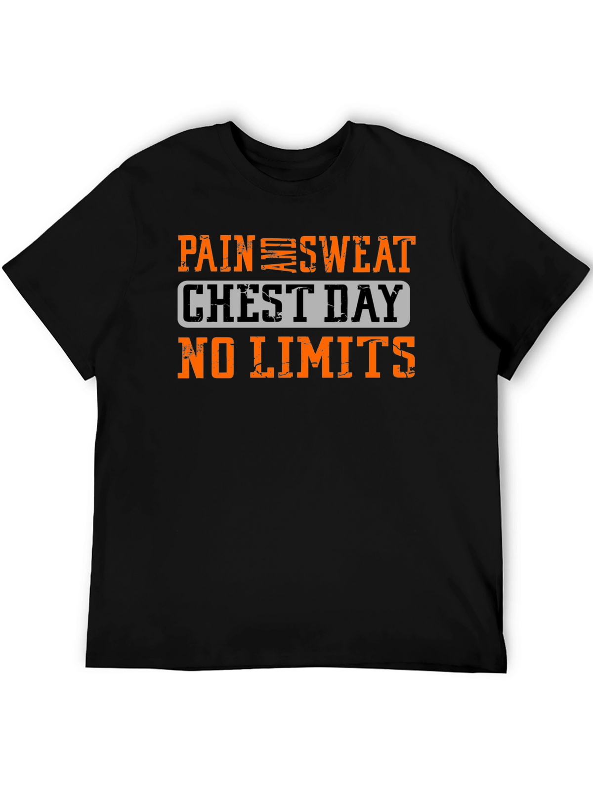Pain Sweat Chest Day No Limits Black T-Shirt