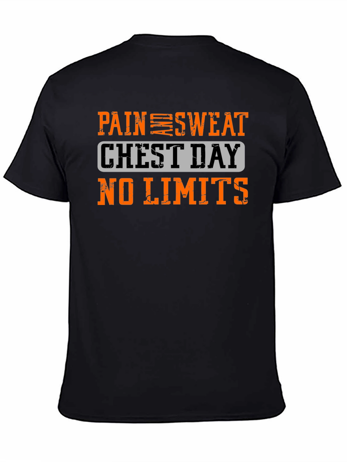 Pain Sweat Chest Day No Limits Black T-Shirt