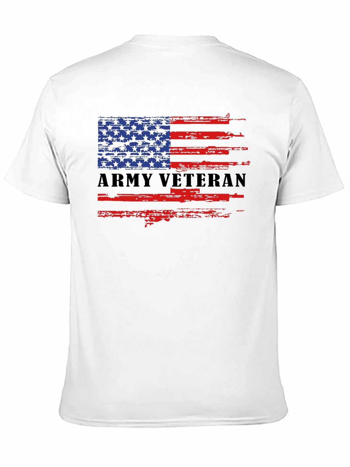 Army Veteran American Flag Graphic T-Shirt