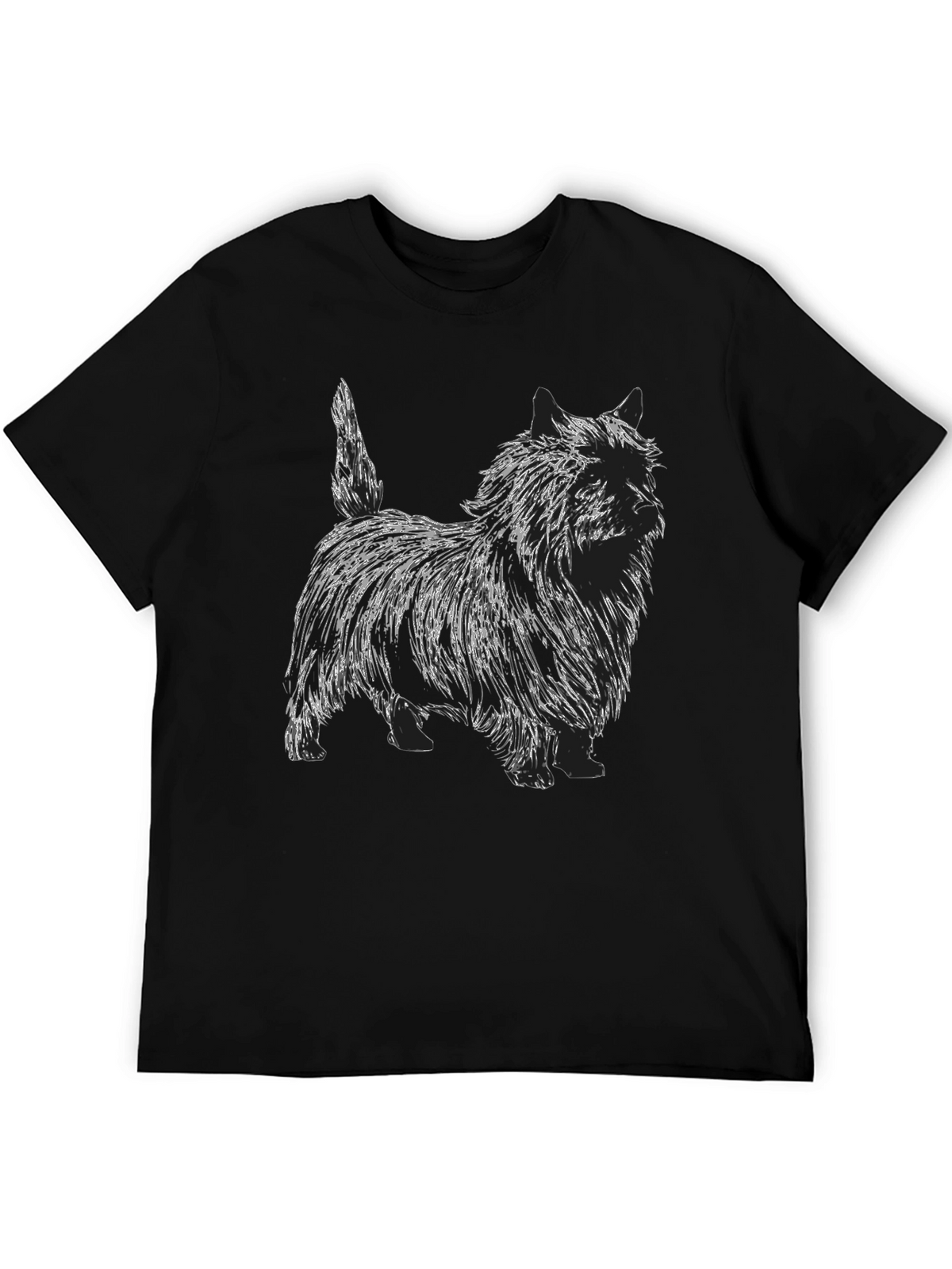 Dog Sketch Graphic T-Shirt - Unisex Black Tee