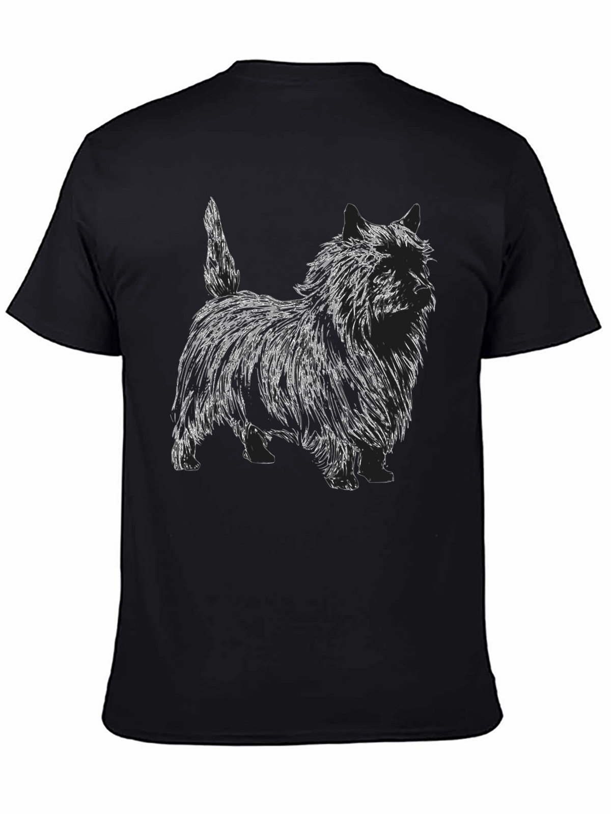 Dog Sketch Graphic T-Shirt - Unisex Black Tee
