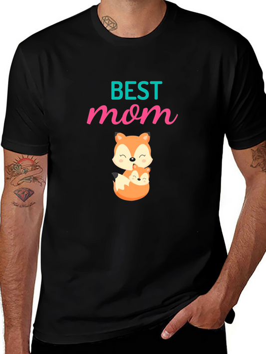 Best Mom Fox Graphic T-Shirt