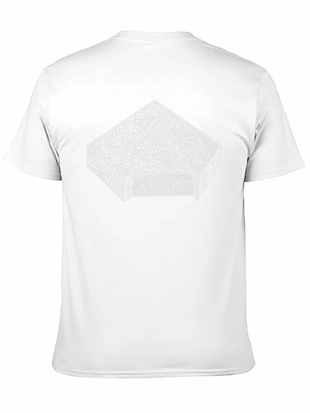 Geometric Floral Print Black T-Shirt