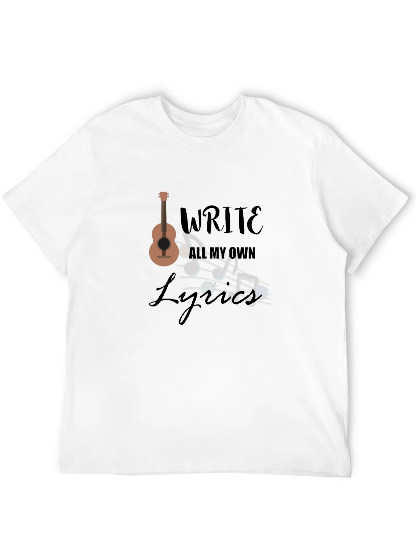 Write All My Own Lyrics Graphic Tee - Black