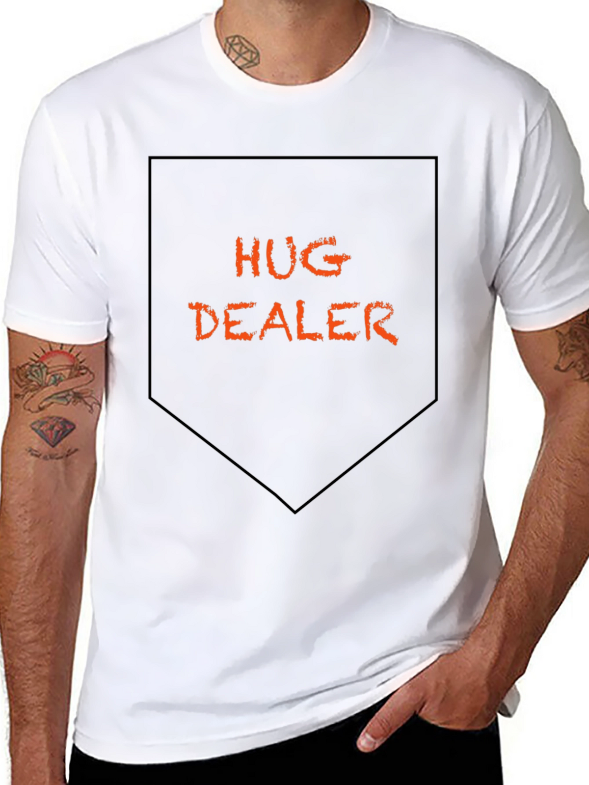 Hug Dealer Graphic Tee - Black Short Sleeve