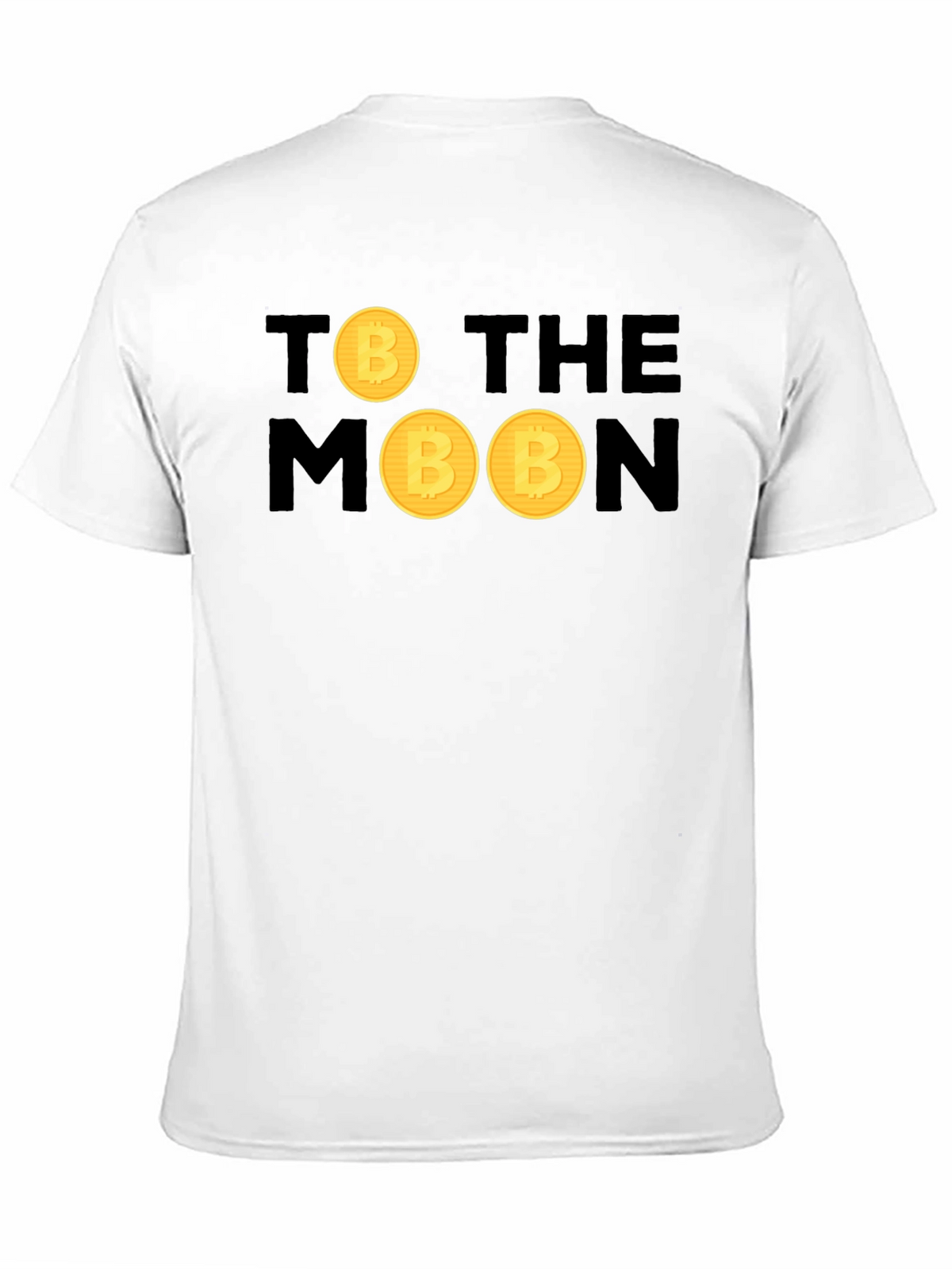 Bitcoin To The Moon Black T-Shirt Crypto