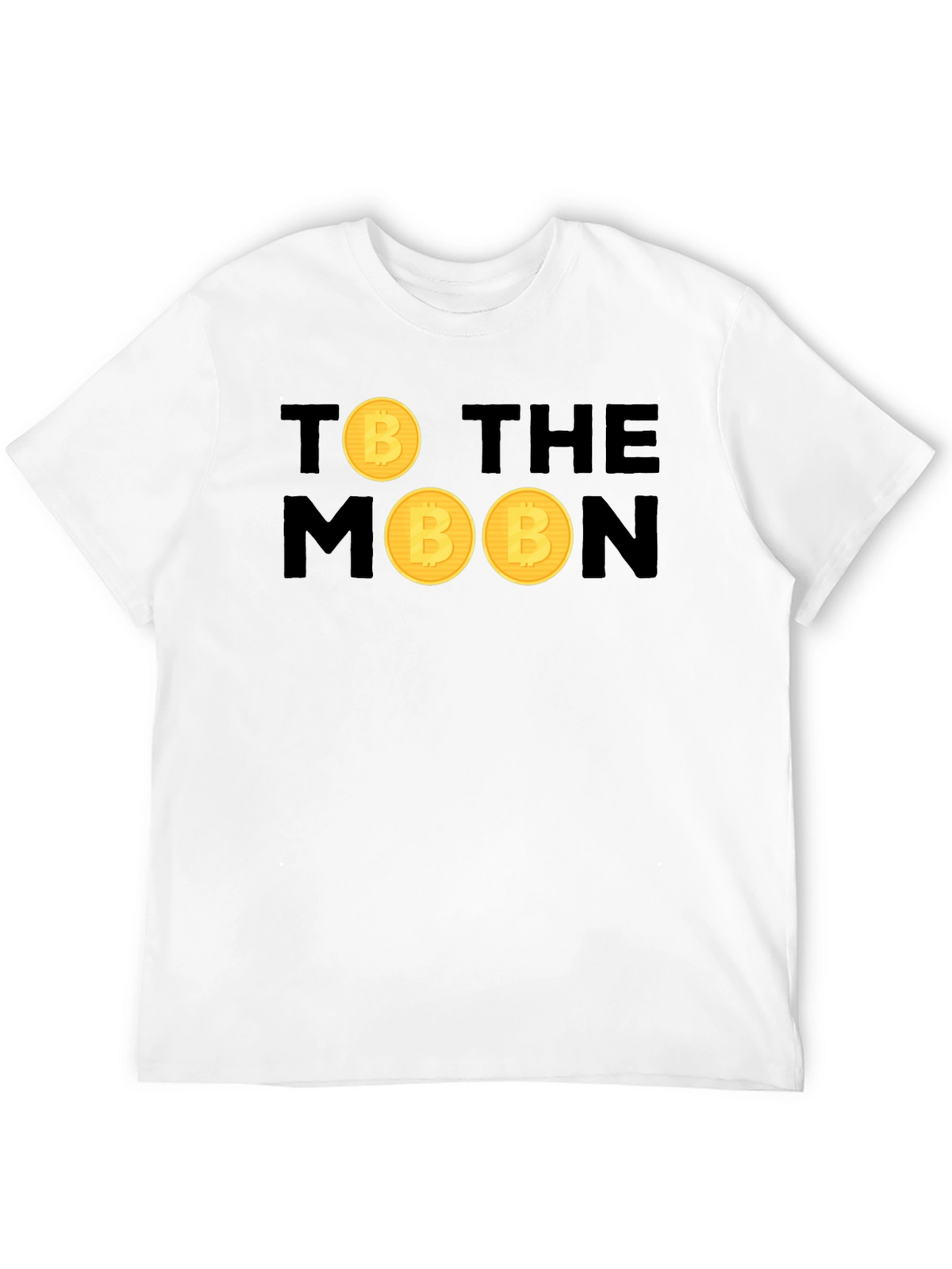 Bitcoin To The Moon Black T-Shirt Crypto