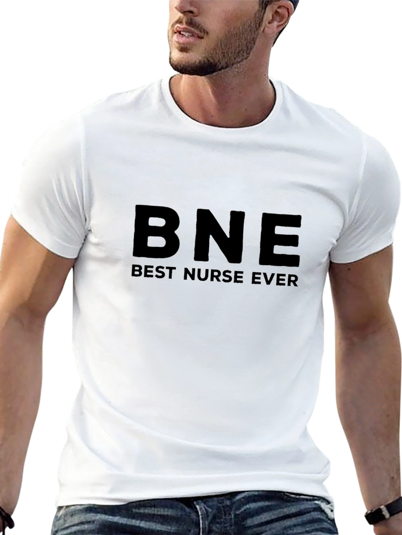 BNE Best Nurse Ever Black T-Shirt