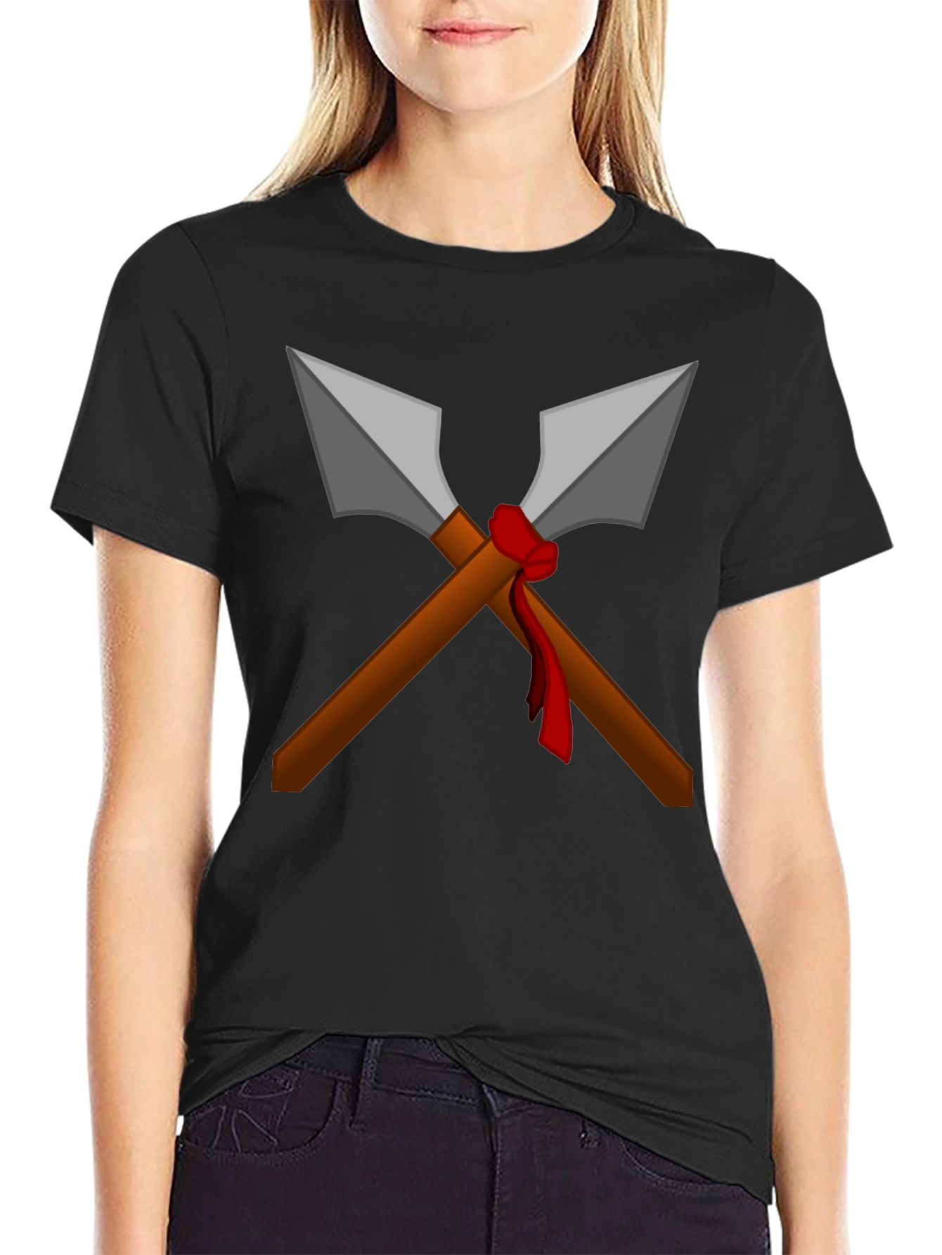 Crossed Spears Graphic Tee - Warrior Style