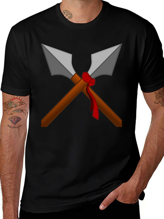 Crossed Spears Graphic Tee - Warrior Style