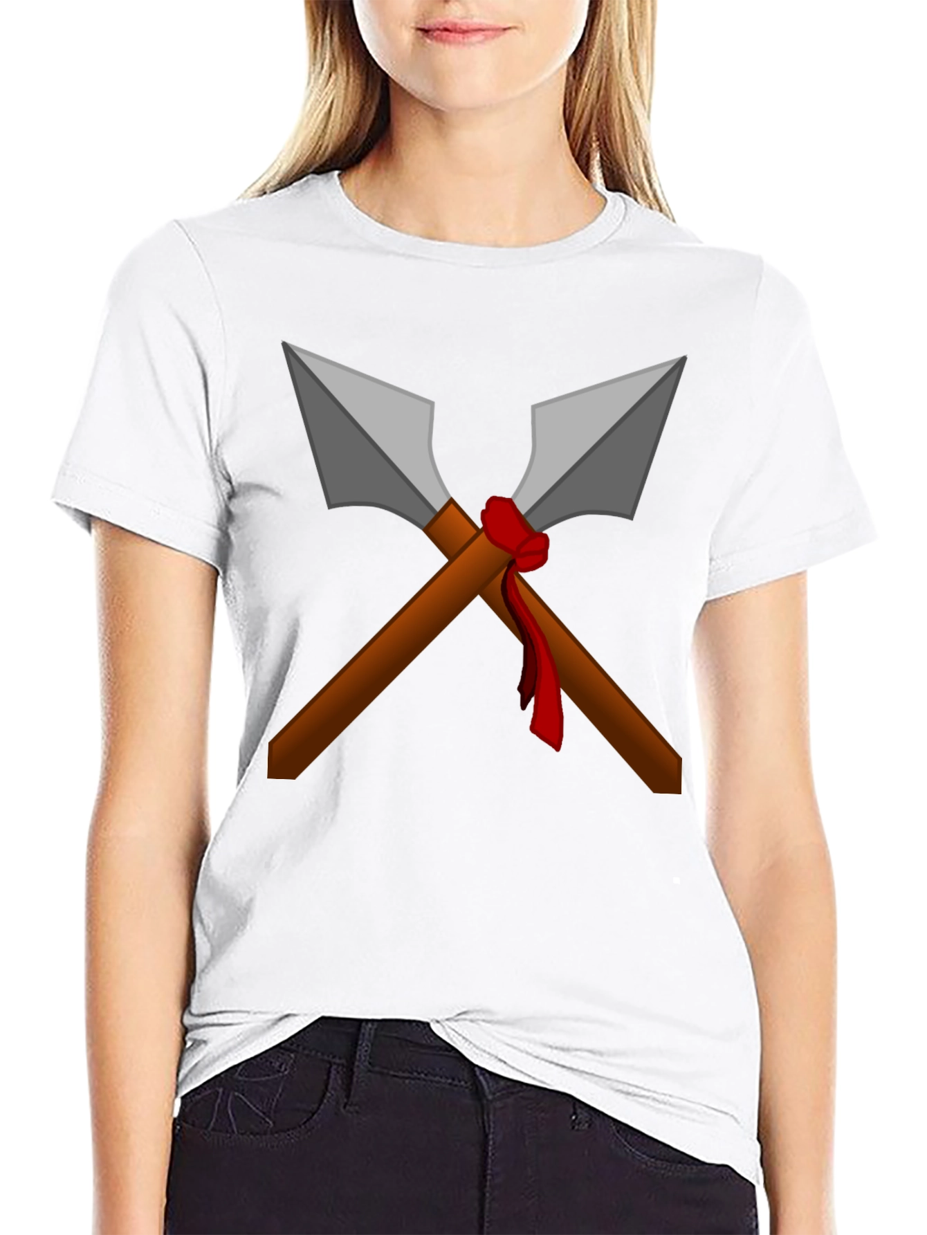 Crossed Spears Graphic Tee - Warrior Style
