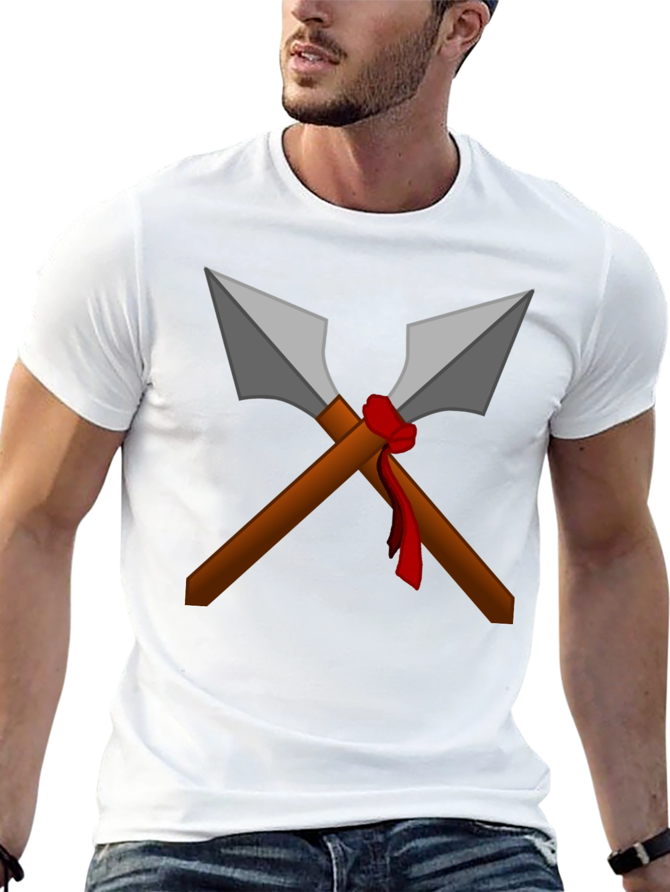 Crossed Spears Graphic Tee - Warrior Style