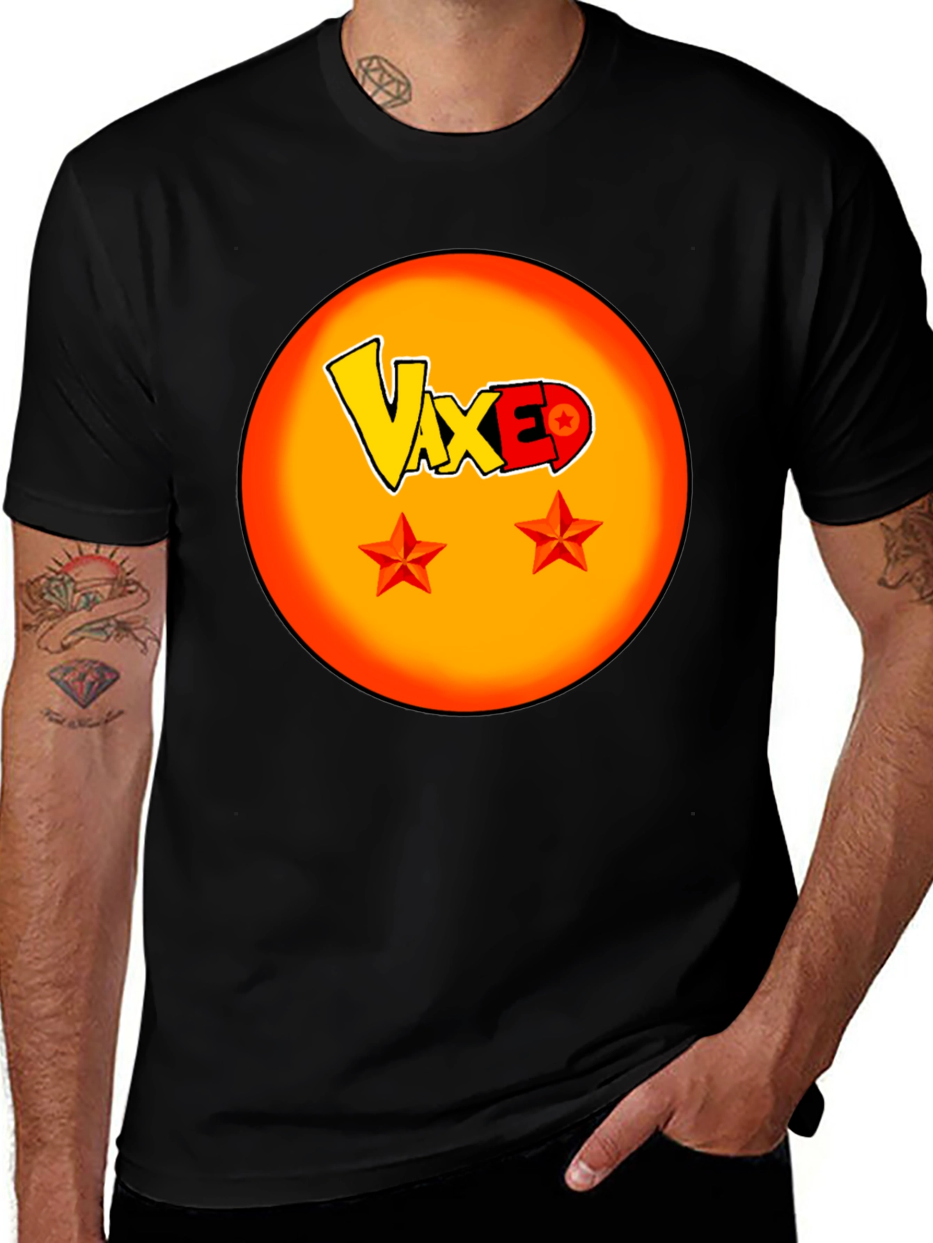 Vaxed Dragonball Z Inspired Black T-Shirt