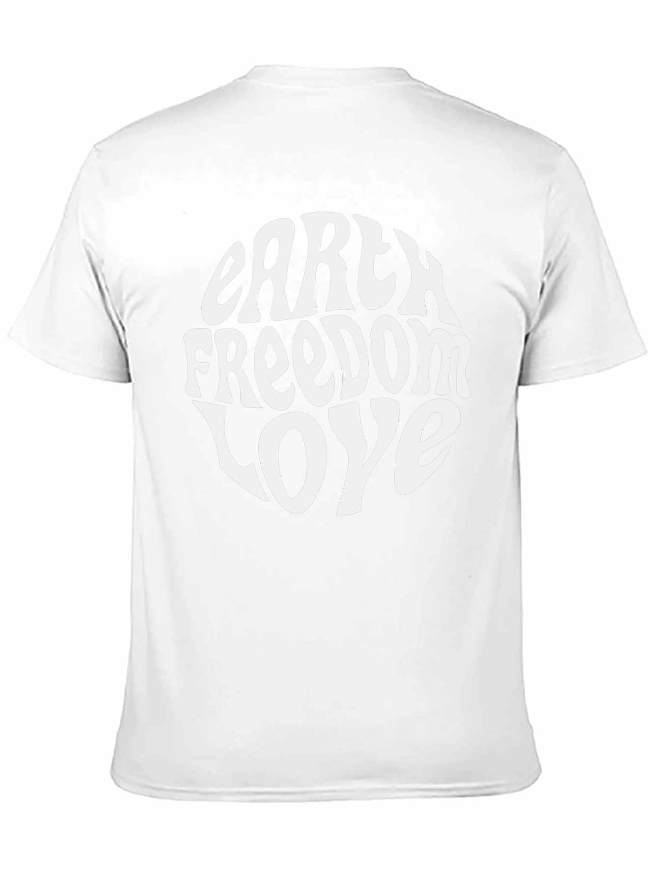 Earth Freedom Love Graphic T-Shirt - Black