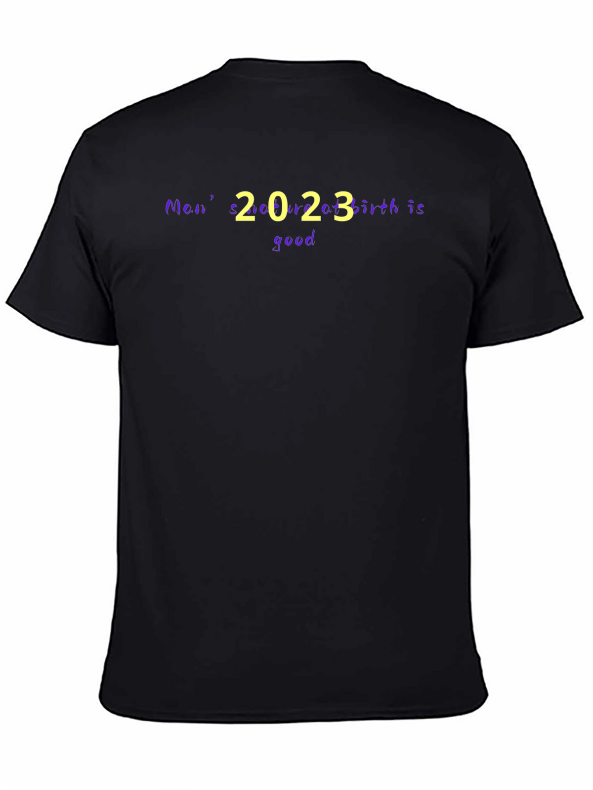 Mens 2023 Birth is Good Black Graphic Tee