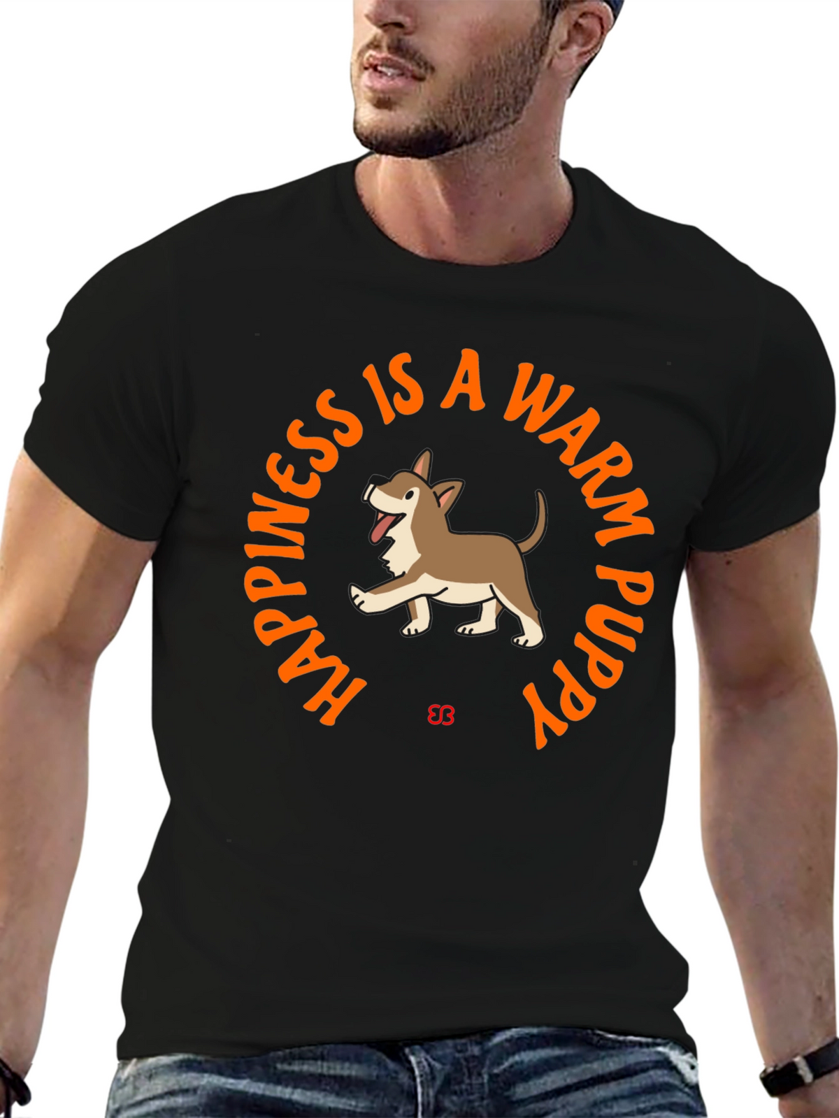 Happiness is a Warm Puppy Graphic T-Shirt