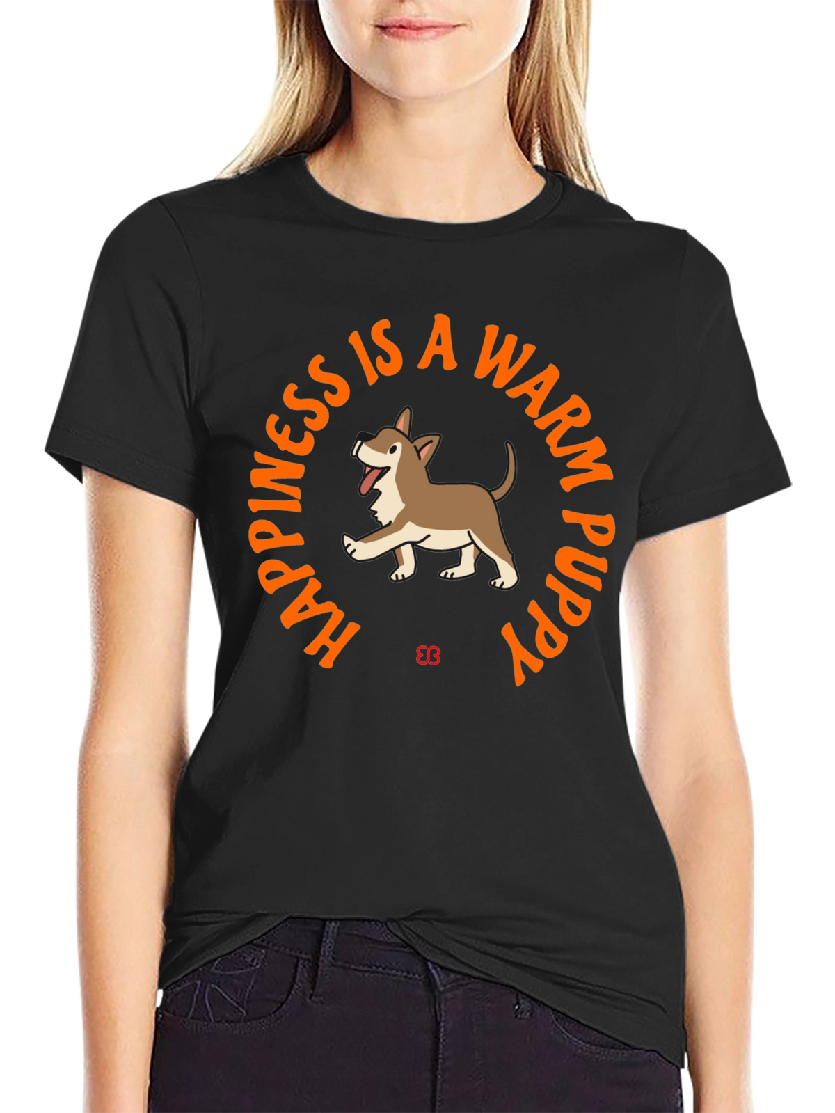 Happiness is a Warm Puppy Graphic T-Shirt