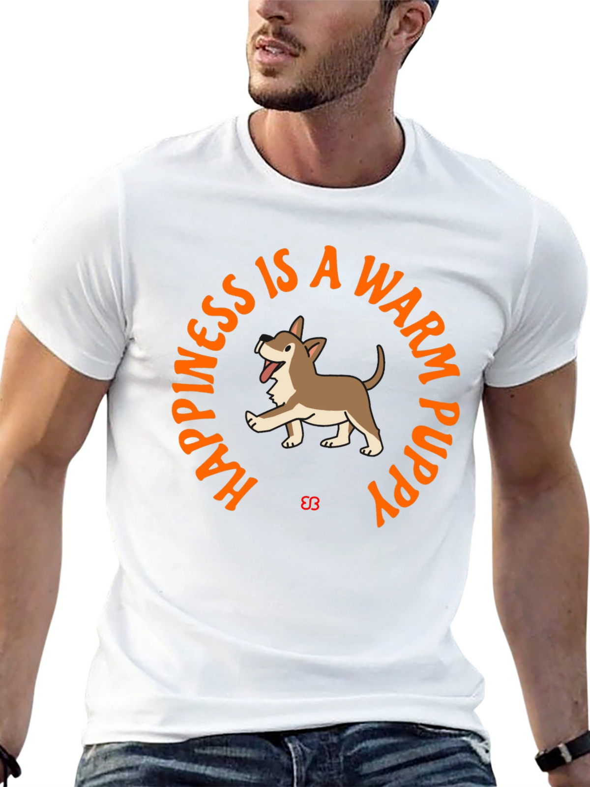Happiness is a Warm Puppy Graphic T-Shirt