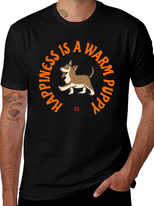 Happiness is a Warm Puppy Graphic T-Shirt