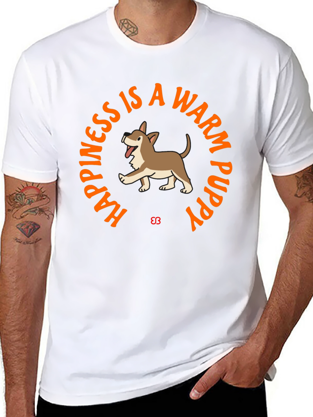 Happiness is a Warm Puppy Graphic T-Shirt