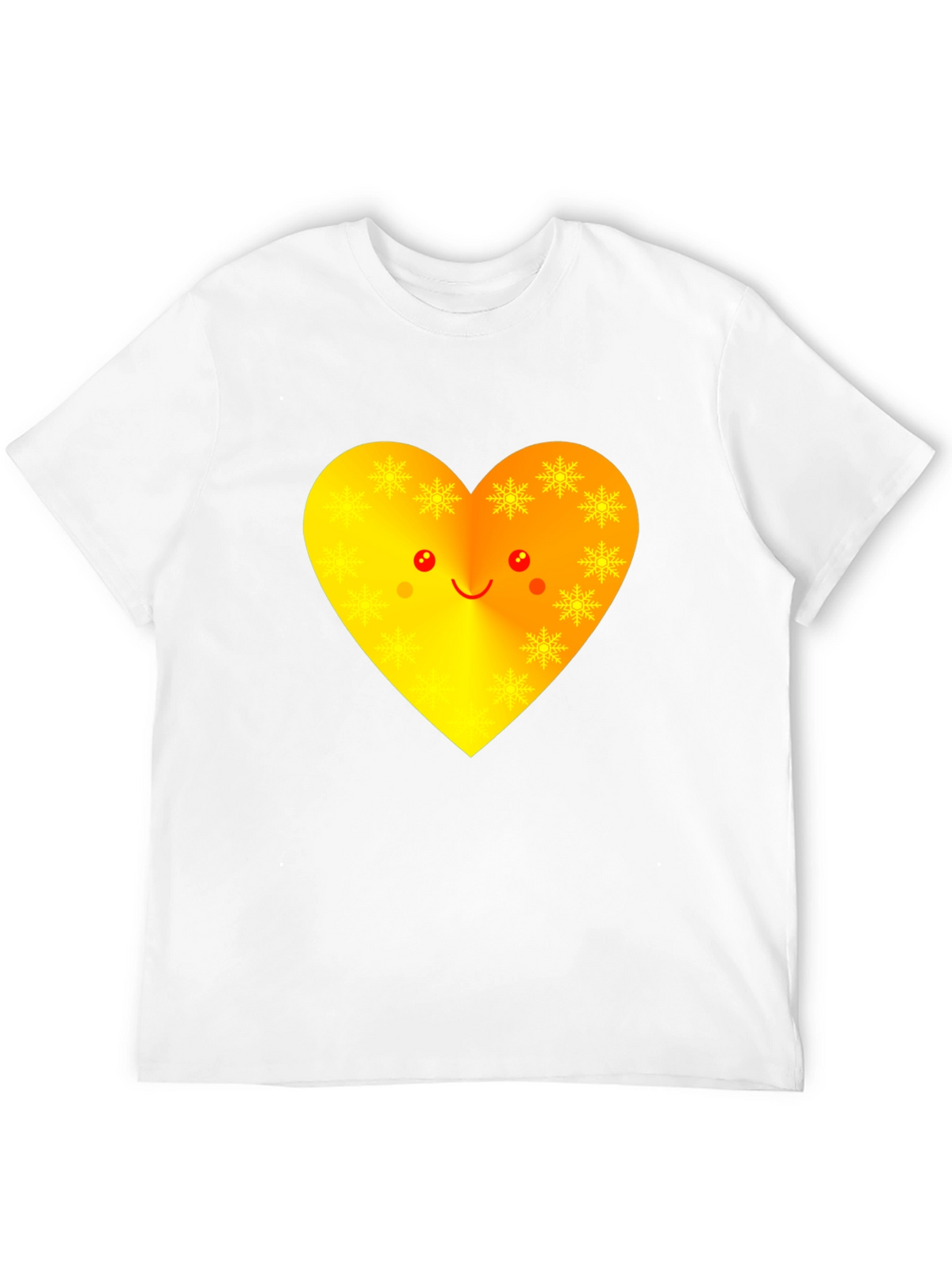 Heart Face Graphic Tee - Black Unisex T-Shirt