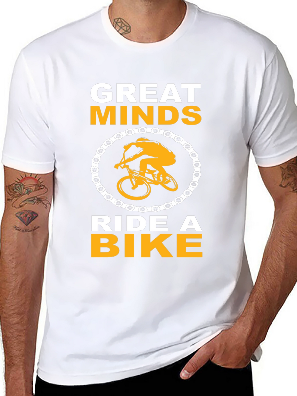 Great Minds Ride a Bike Black T-Shirt