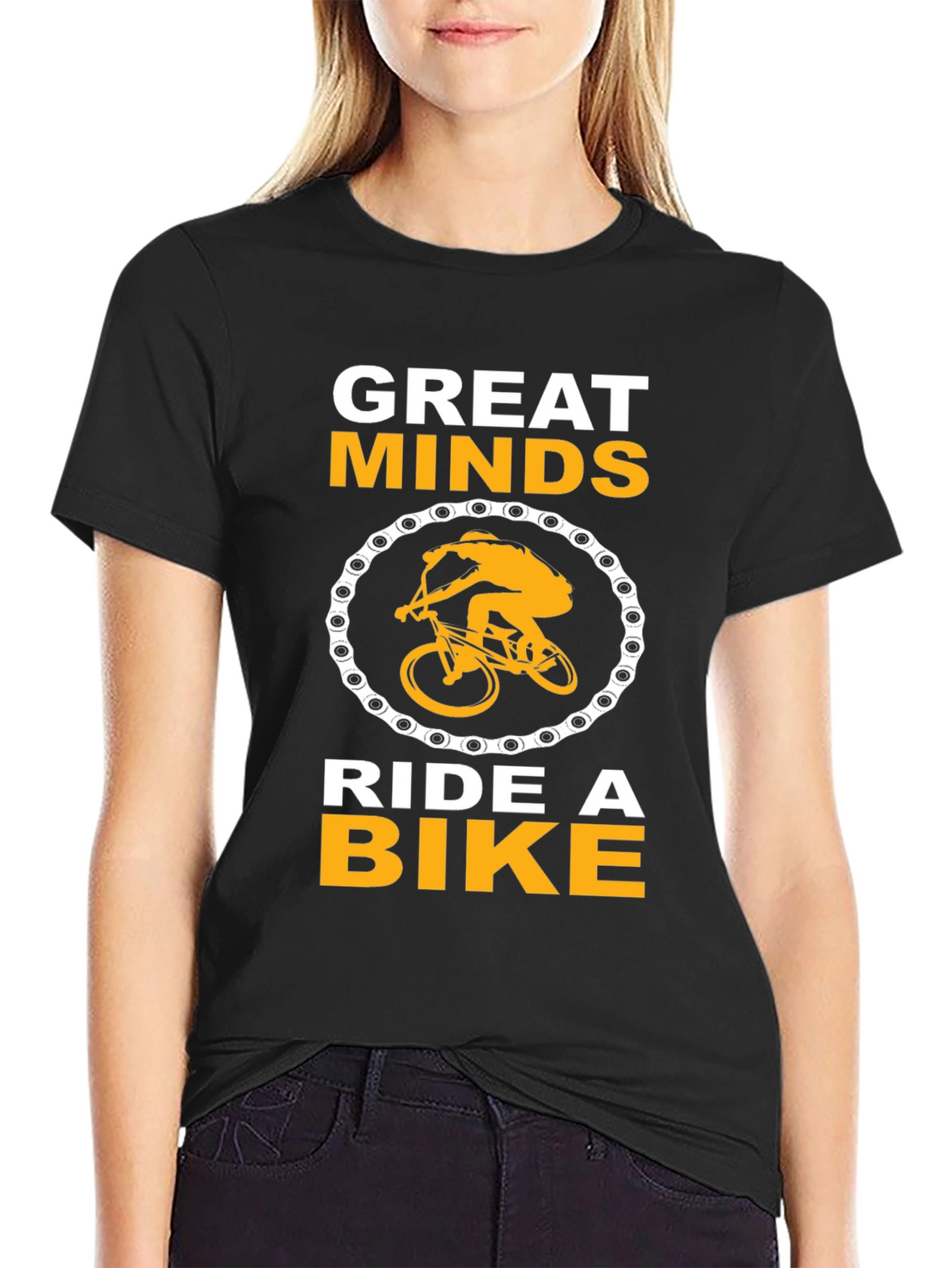 Great Minds Ride a Bike Black T-Shirt