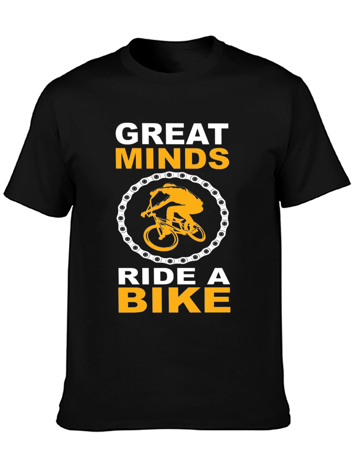 Great Minds Ride a Bike Black T-Shirt