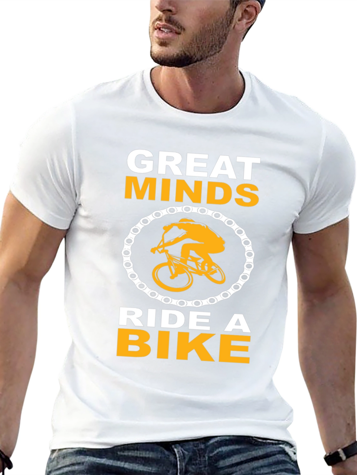 Great Minds Ride a Bike Black T-Shirt