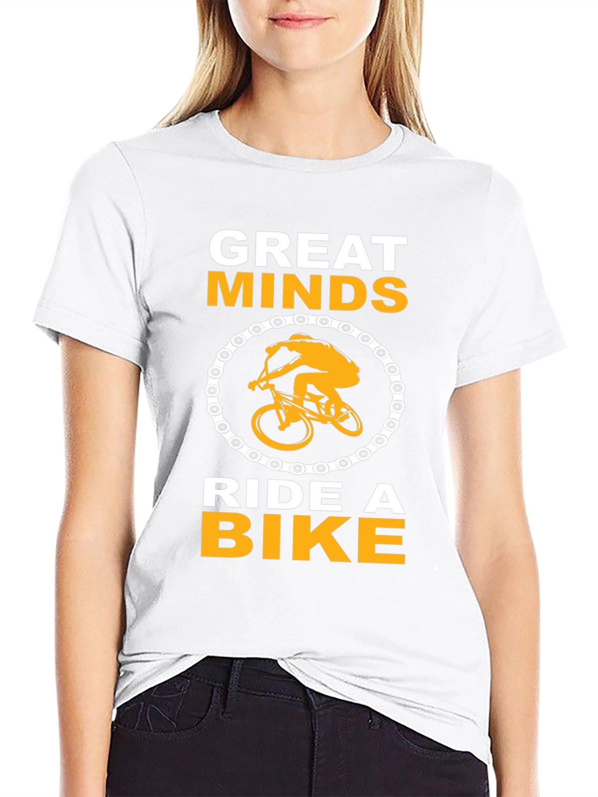 Great Minds Ride a Bike Black T-Shirt