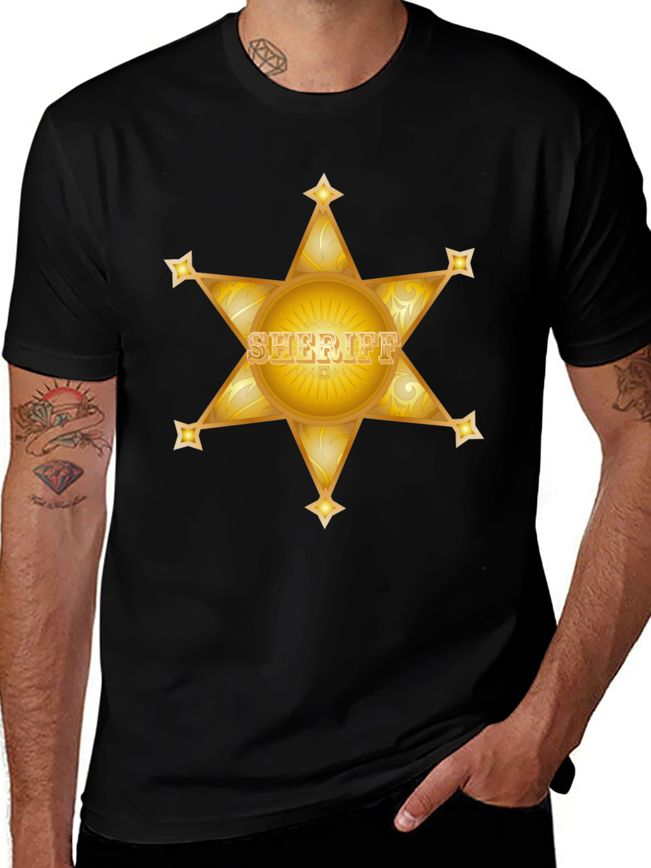 Sheriff Star Black T-Shirt