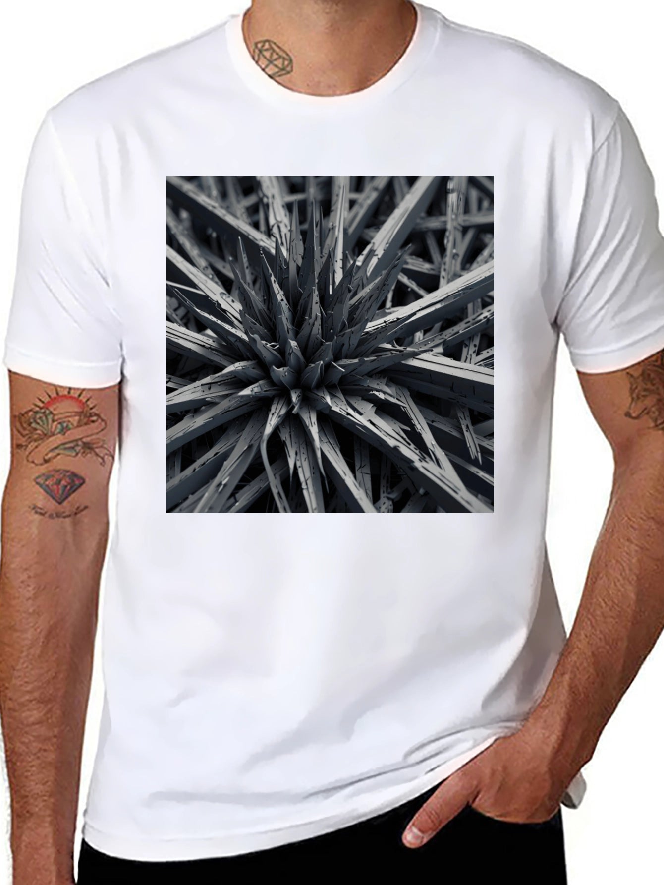 Abstract Geometric Graphic T-Shirt