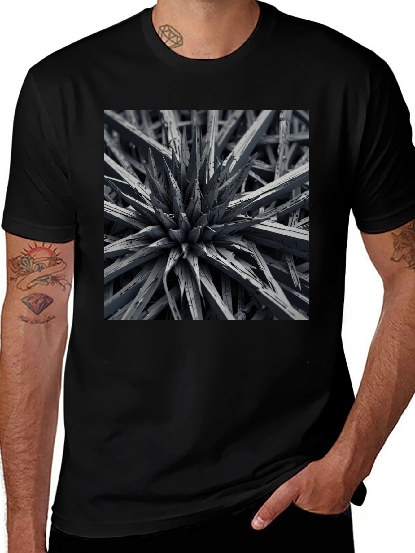 Abstract Geometric Graphic T-Shirt