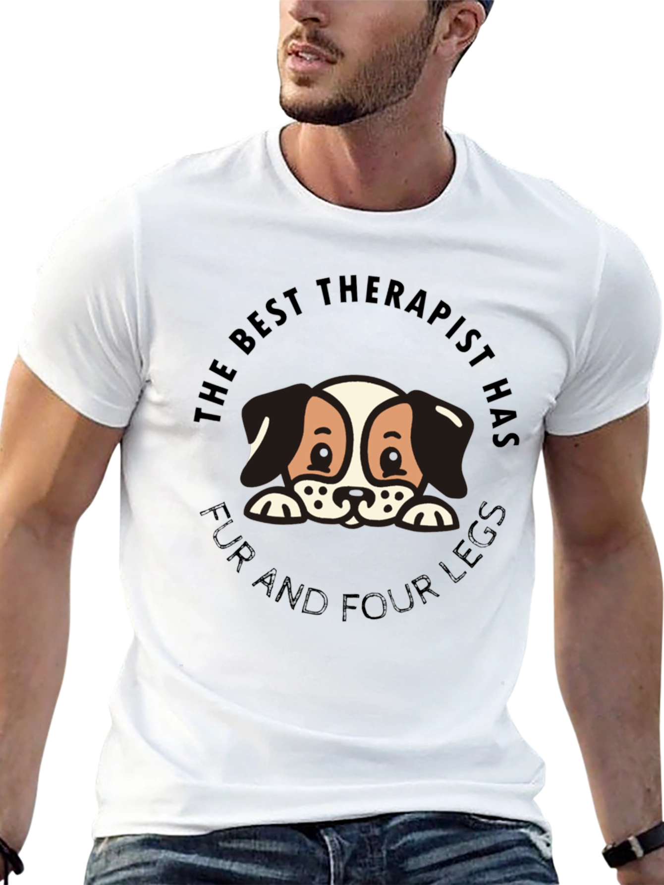 Best Therapist Dog Lover Graphic Tee