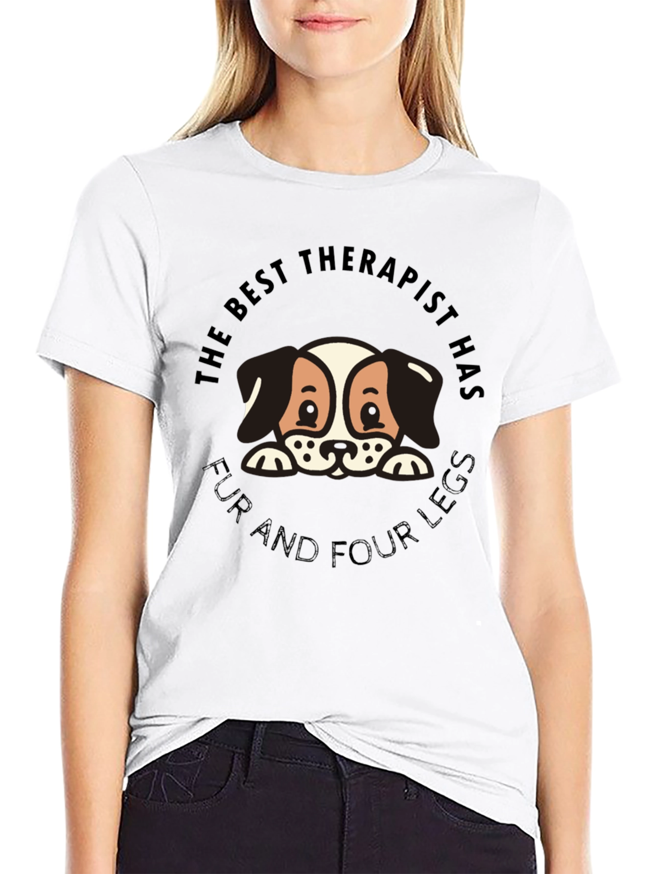 Best Therapist Dog Lover Graphic Tee