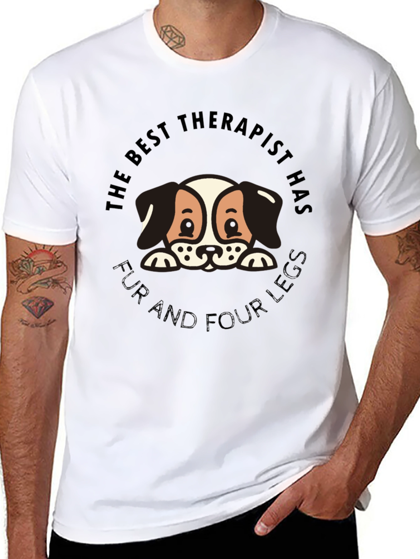 Best Therapist Dog Lover Graphic Tee
