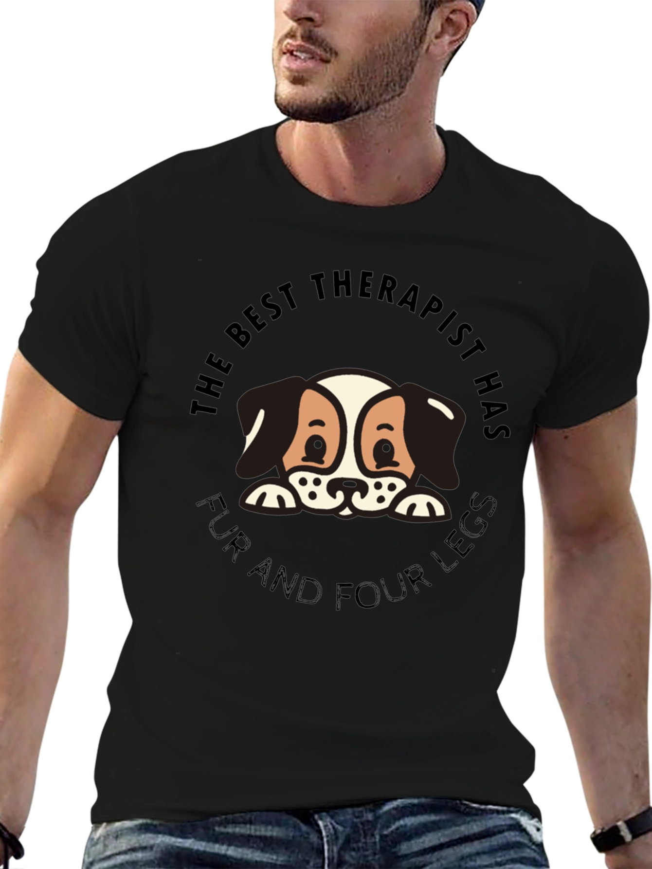 Best Therapist Dog Lover Graphic Tee
