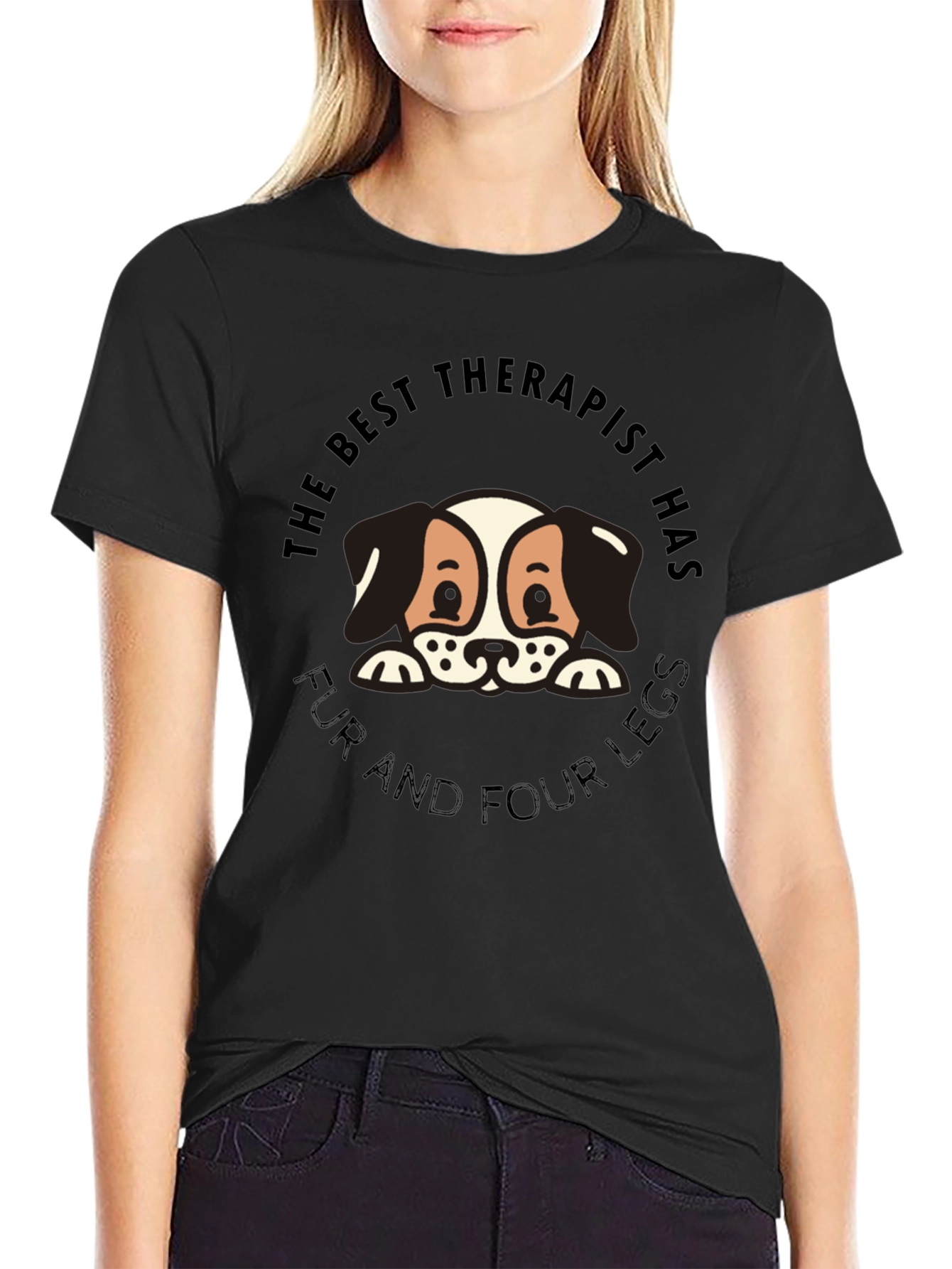 Best Therapist Dog Lover Graphic Tee