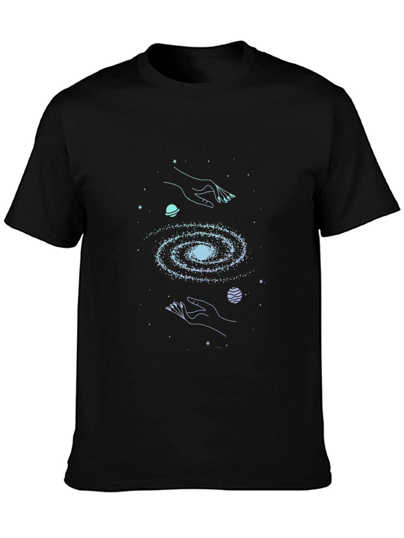 Cosmic Hands Galaxy T-Shirt - Unisex Graphic Tee