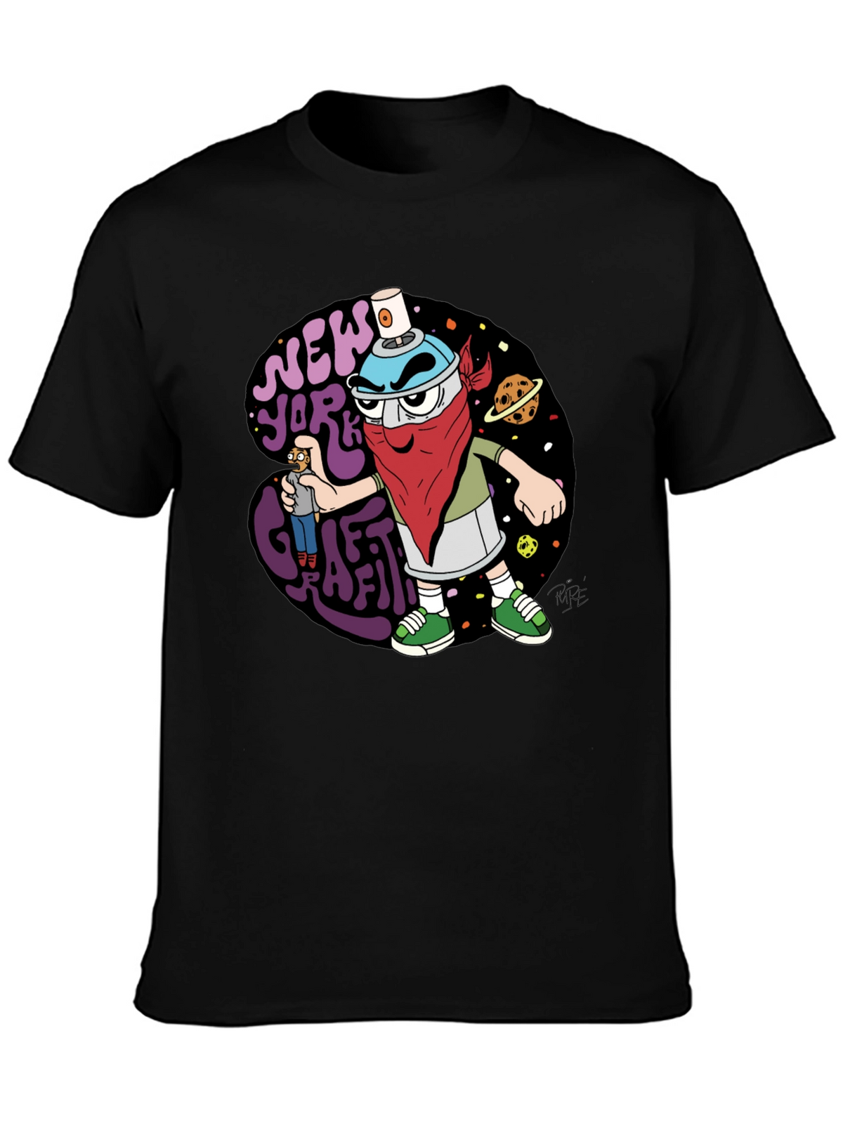 New York Graffiti Cartoon T-Shirt