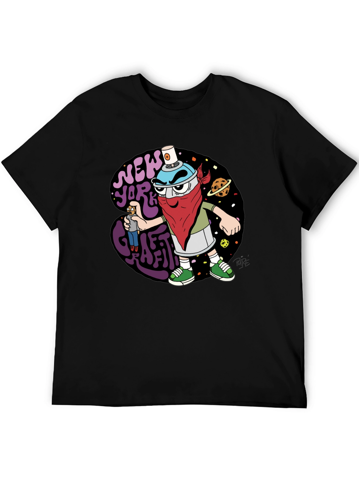 New York Graffiti Cartoon T-Shirt