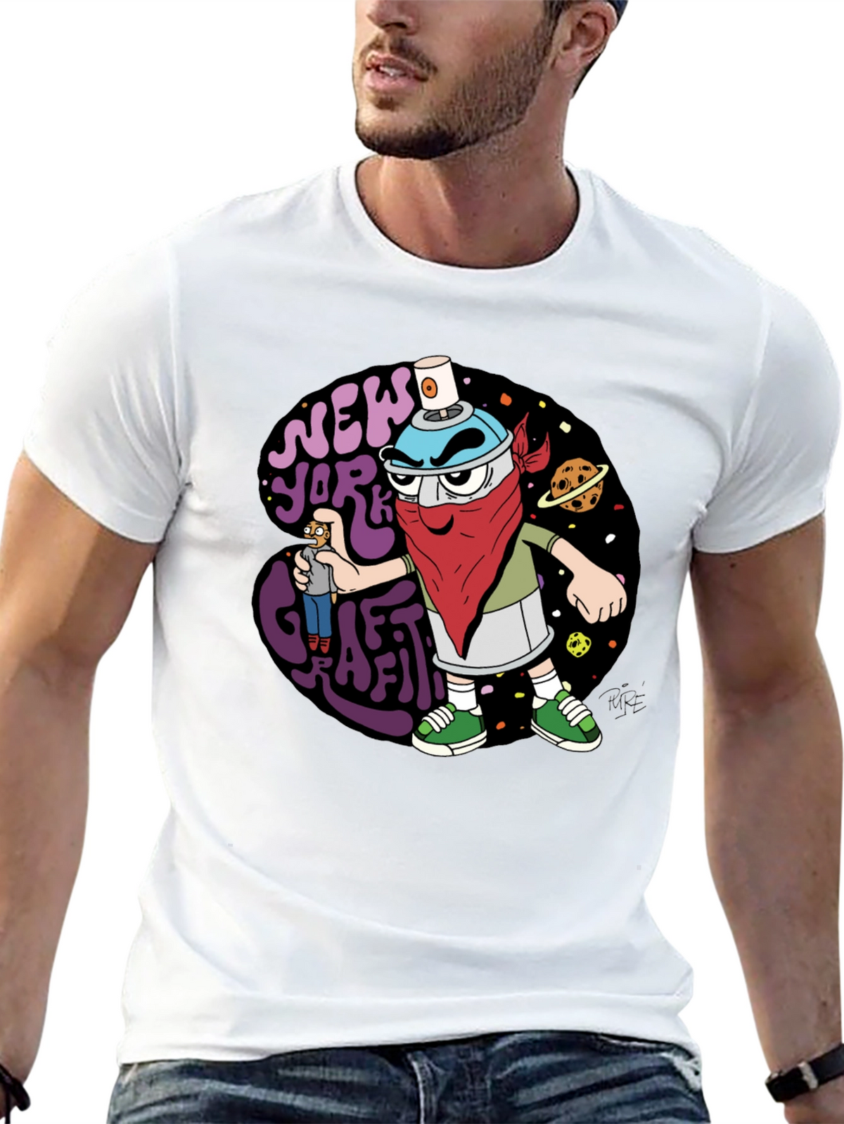 New York Graffiti Cartoon T-Shirt