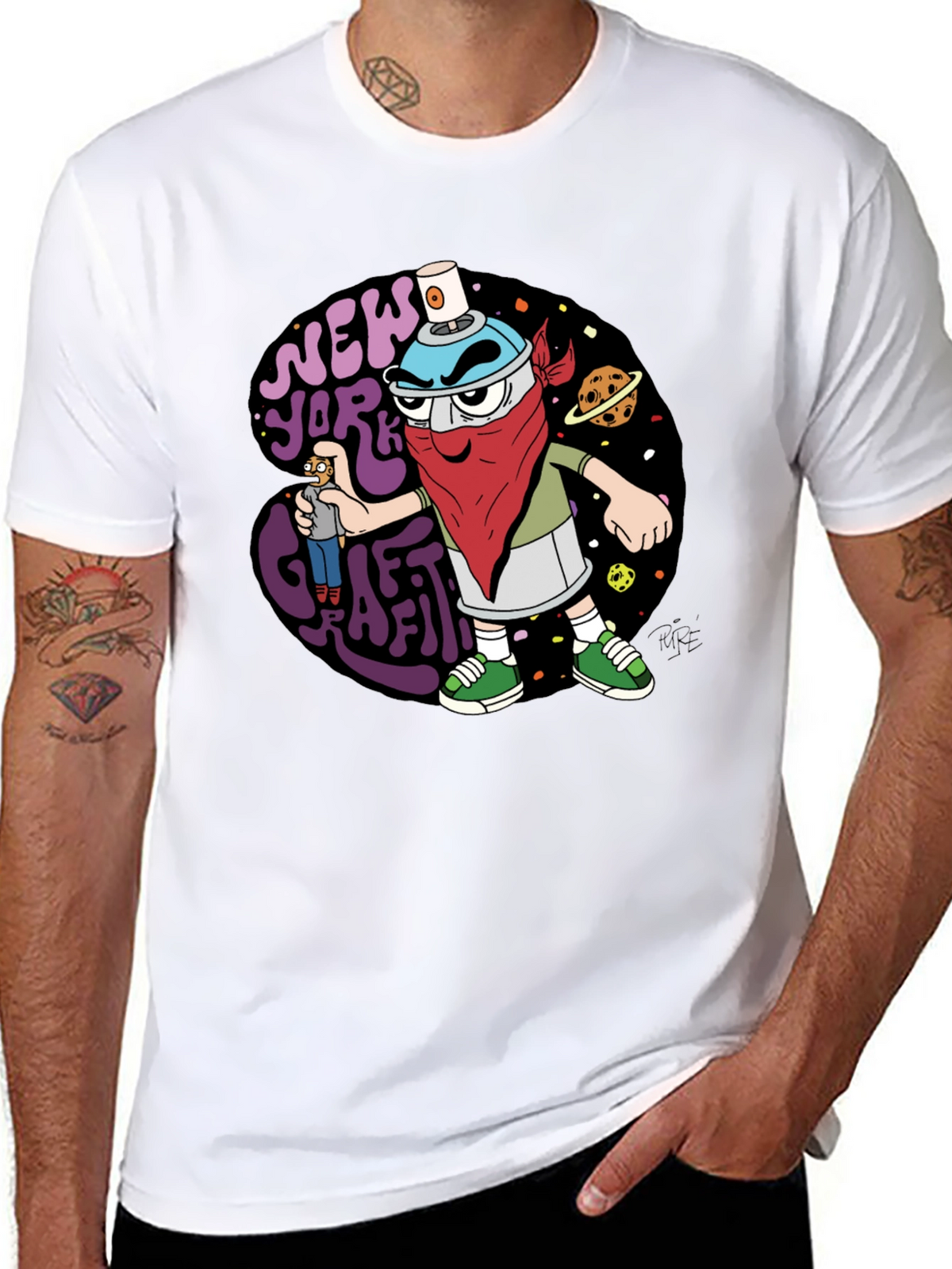 New York Graffiti Cartoon T-Shirt