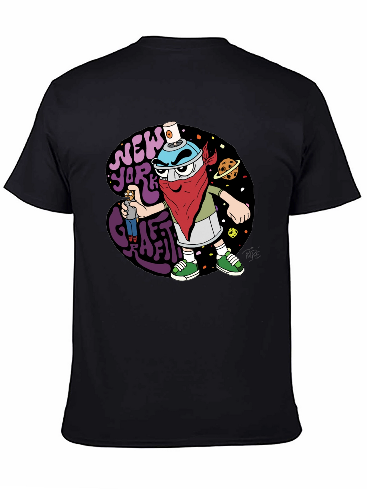 New York Graffiti Cartoon T-Shirt