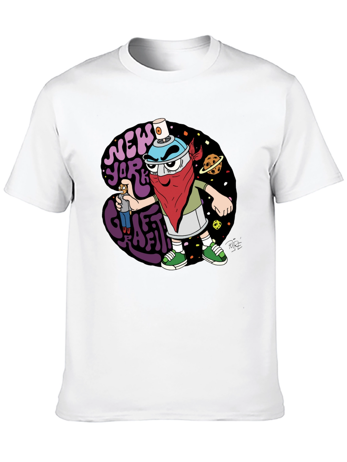 New York Graffiti Cartoon T-Shirt