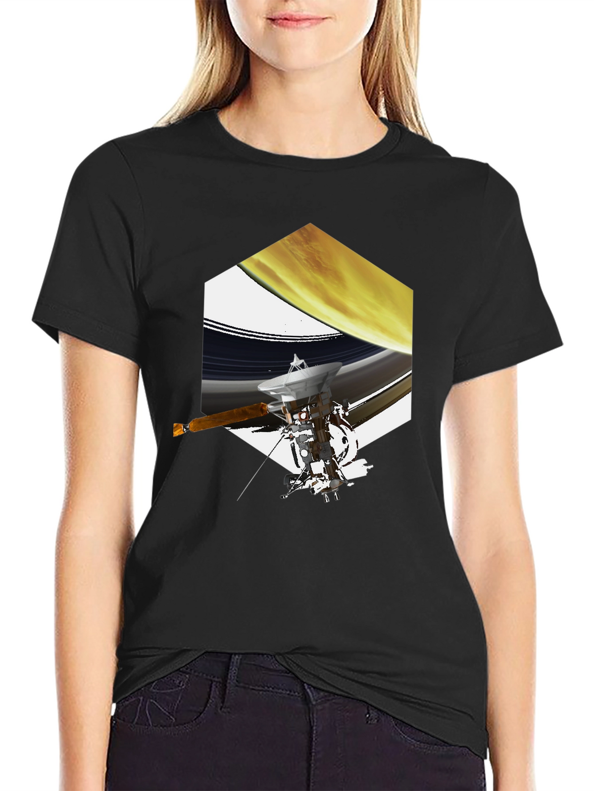 Cassini Saturn Space Mission Graphic T-Shirt